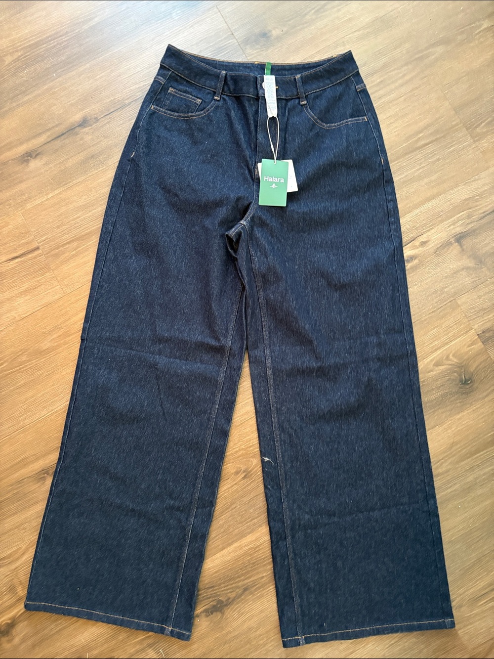 HALARA Dark Indigo Wide Leg Jeans